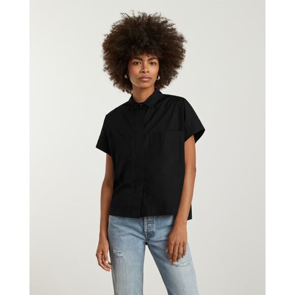 Everlane Tops - Everlane The Short-Sleeve Box Shirt Women's Size Small in Black New With Tags!